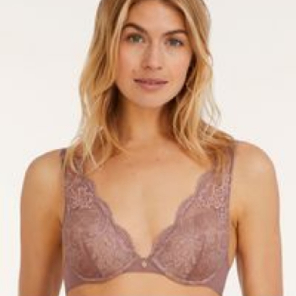 THIRDLOVE Lace Contour Plunge Bra 30 E1/2 30dd